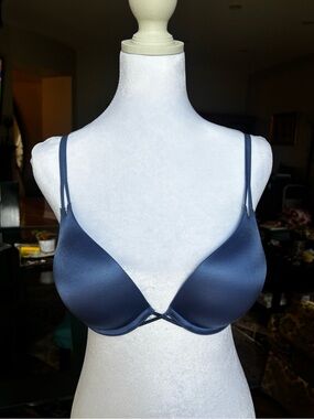 Victoria's Secret Blue Satin Push-Up Bra